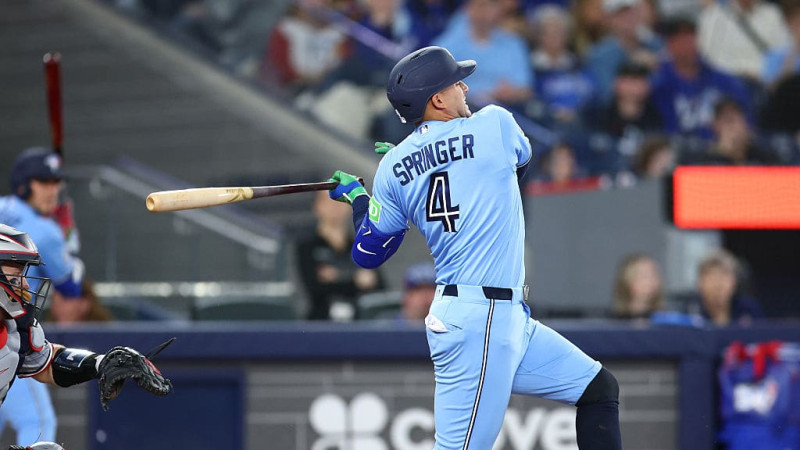 George Springer, que ha tenido un inicio por debajo debido, en parte, a las lesiones, fue el héroe de la victoria sobre los Yanquis.