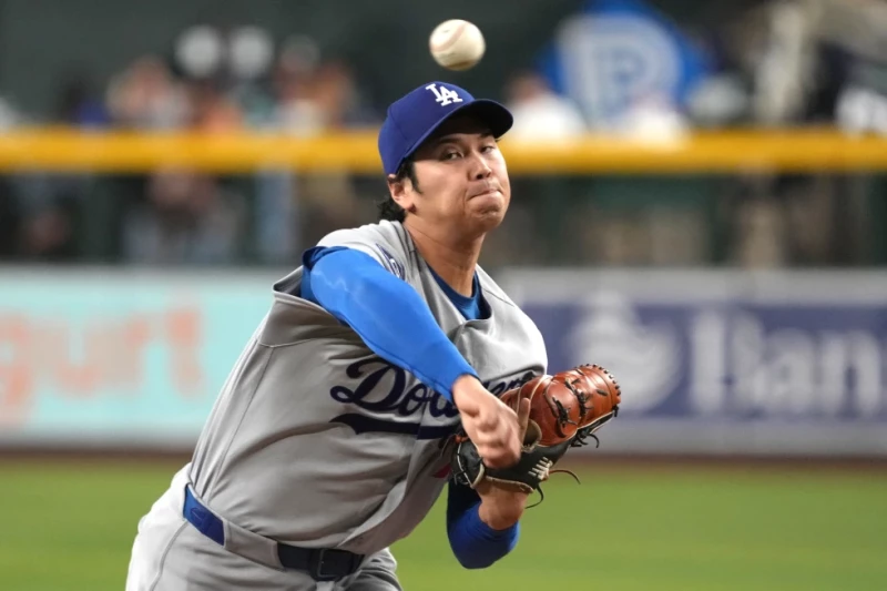 Shohei Ohtani, de los Dodgers, lanza en el juego del 3 de junio de 2026 ante los Diamondbacks.