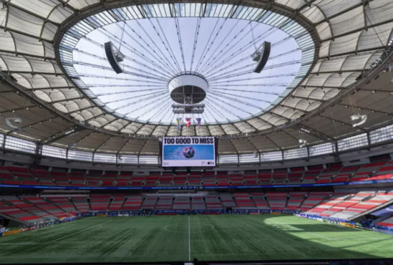 El estadio BC Place de Vancouver, donde se disputarán siete partidos del Mundial.