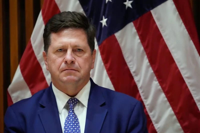 Jay Clayton, fiscal federal para el Distrito Sur de Nueva York, en conferencia de prensa en Nueva York, el 9 de marzo del 2026.