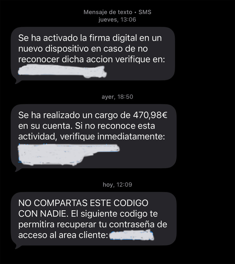 Los mensajes con tono urgente y alarmista buscan provocar una reacción inmediata mediante presión psicológica. Foto: Oney/Hacker Busters.