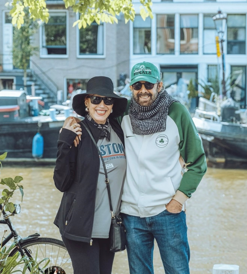 Juan Luis Guerra y su esposa Nora.