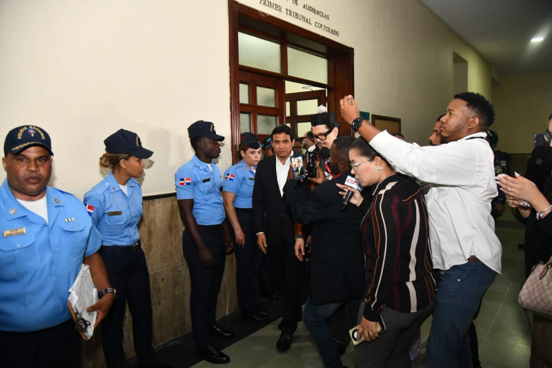 Adán Cáceres a su salida de la lectura del fallo definitivo del caso Coral