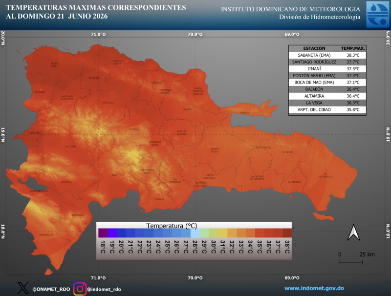 Las temperaturas en República Dominicana estarán muy elevadas en este verano