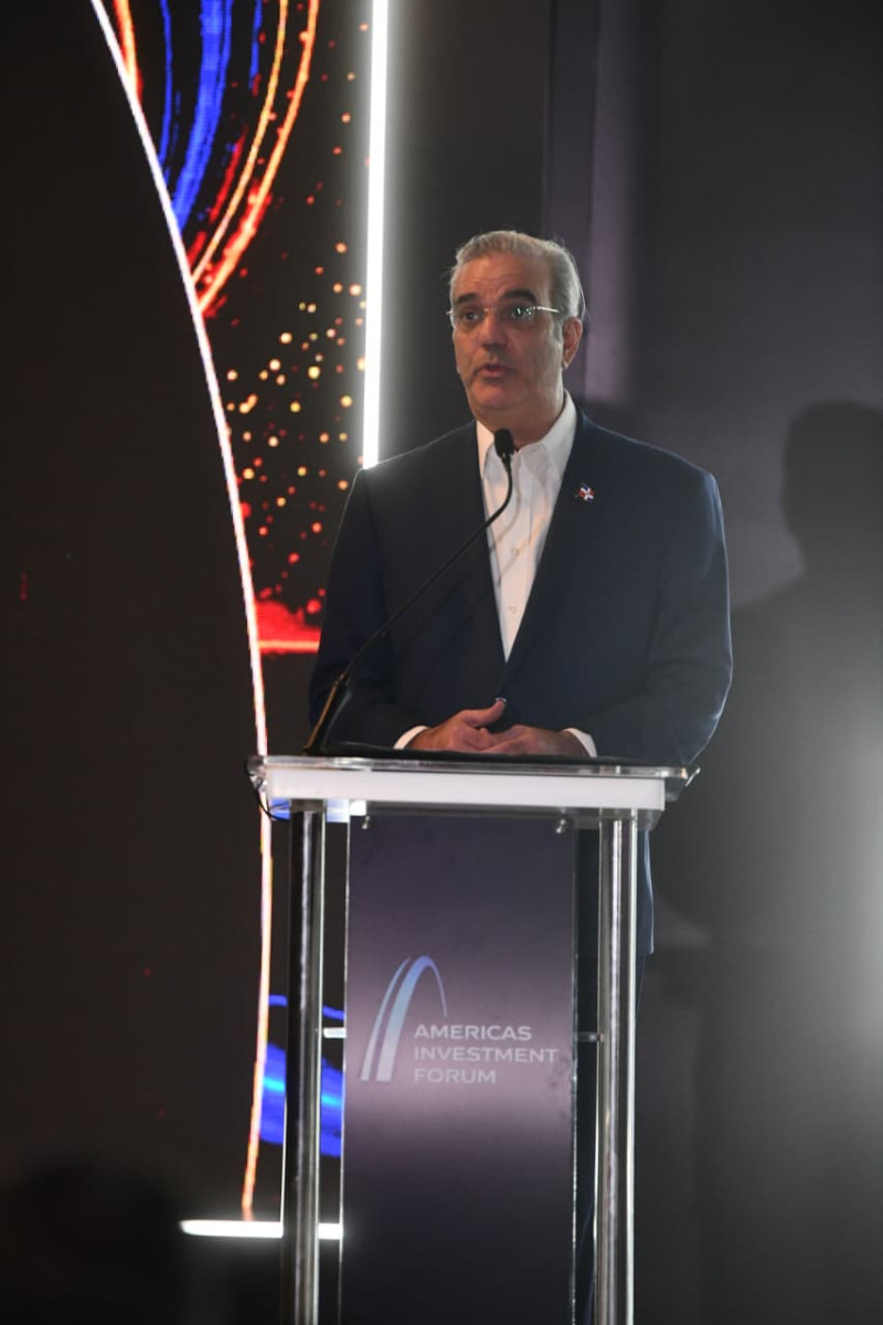 El presidente Luis Abinader en el acto inaugural del Americas Investment Forum (AIF) 2026.