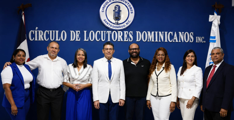 Directiva actual del Círculo de Locutores Dominicanos, presidida por Bismark Morales.