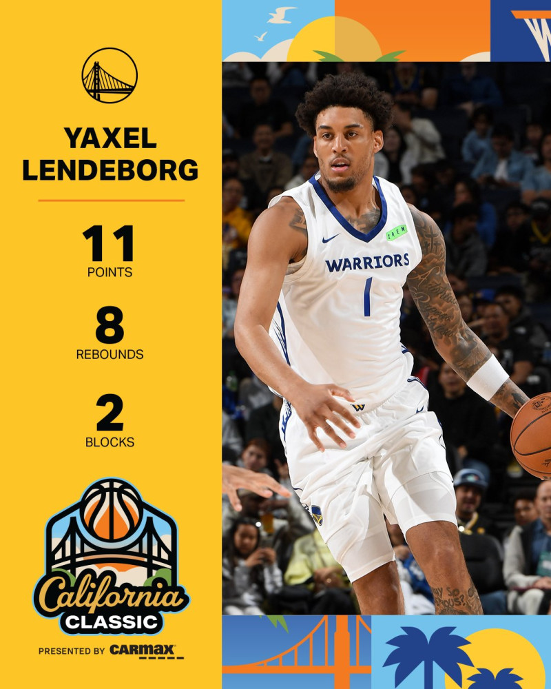 Yaxel Lendeborg volvió a tener una destacada actuación en la Liga de Verano con los Warriors de Golden State.