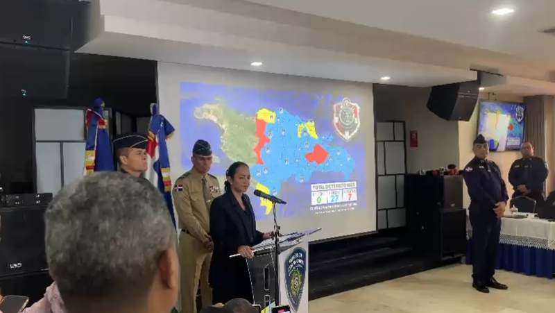 Ministra de Interior y Policía, Faride Raful, durante reunión número 150 de seguimiento al Plan de Seguridad Ciudadana