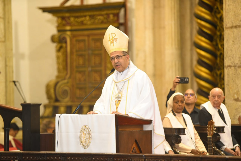 El obispo coadjutor de la arquidiócesis de Santo Domingo, Carlos Morel Diplán