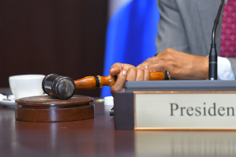 Mazo utilizado por el presidente de la Cámara de Diputados, Alfredo Pacheco.