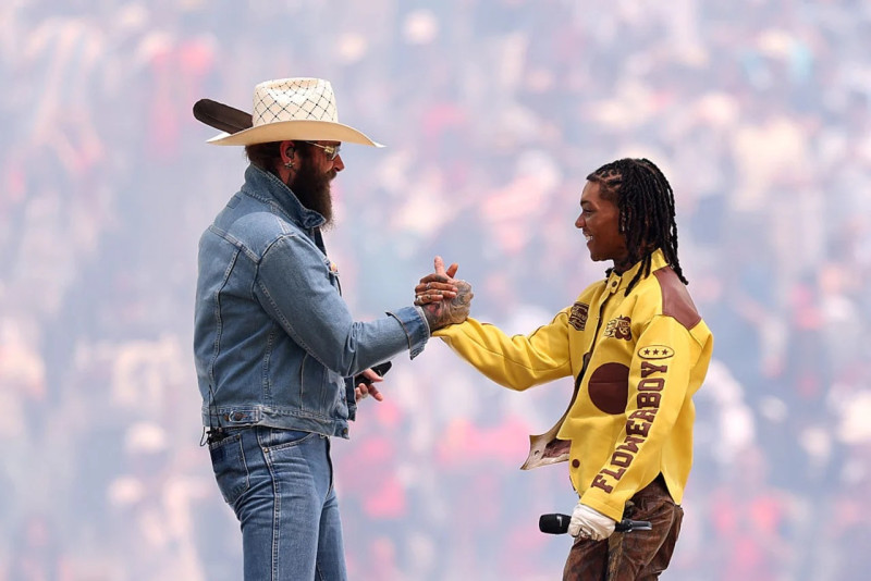 Post Malone y Swae Lee cantan en la ceremonia de clausura del Mundial 2026, el 19 de julio de 2026.