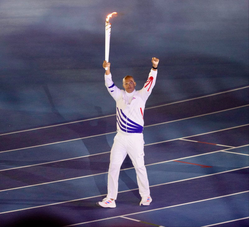 Félix Sánchez durante el acto de apertura de los Juegos Centroamericanos y del Caribe 2026.