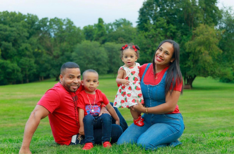 Noemi López y su familia