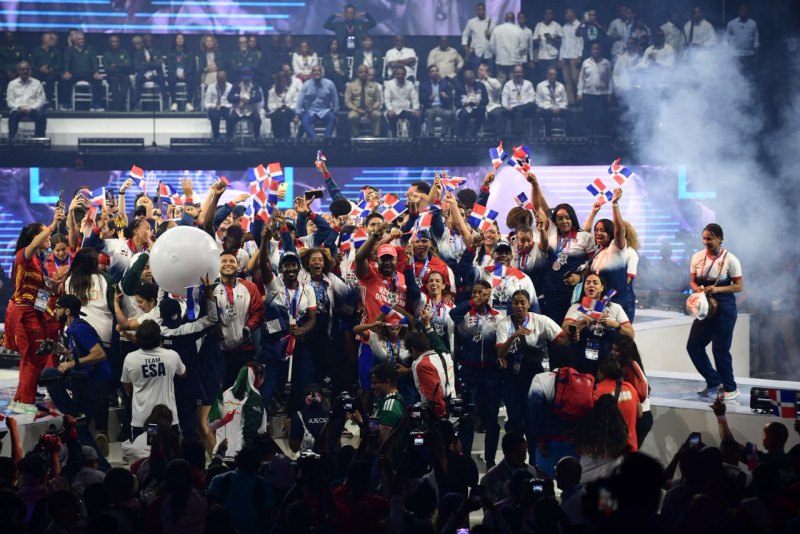 Foto de la clausura de los Juegos Centroamericanos y del Caribe en la Arena Banreservas