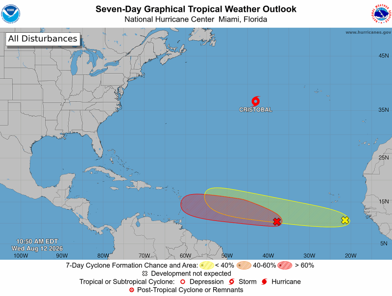Se forma la tormenta Cristóbal