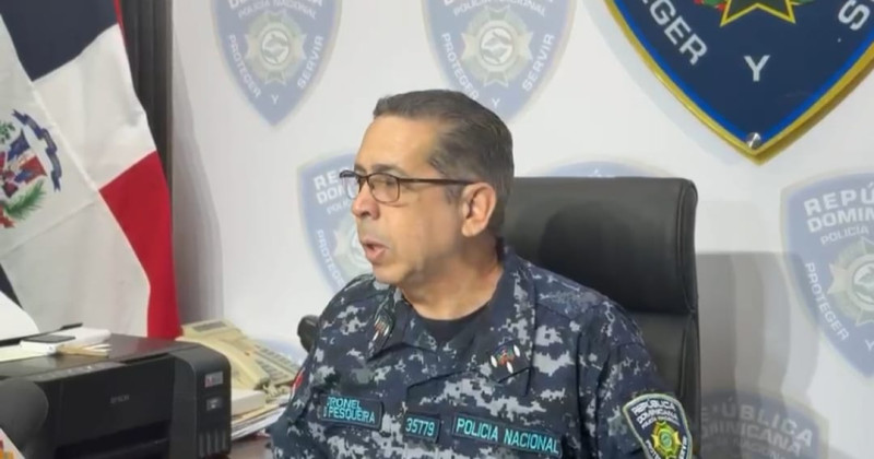 Diego Pesqueira, vocero de la Policía Nacional, mientras hablaba sobre la entrega a las autoridades de Carlos José Troche Rodríguez.