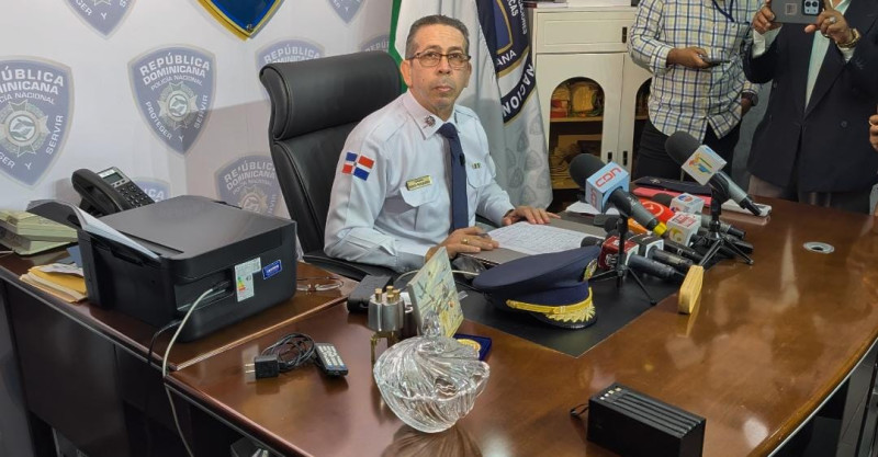 Diego Pesqueira, vocero de la Policía Nacional, mientras hablaba sobre la disputa familiar de Bonao que dejó a un muerto.