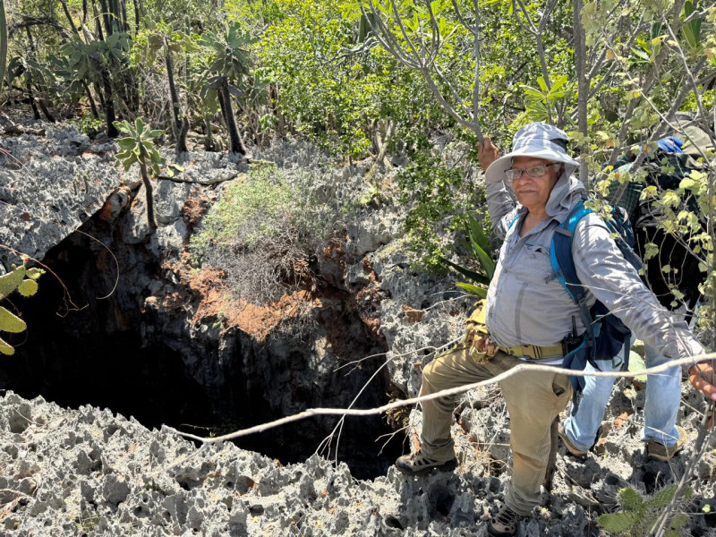 Las cuevas van tomando forma de acuerdo a donde vaya la corriente de agua.  Son procesos de millones de años, explica Almonte.