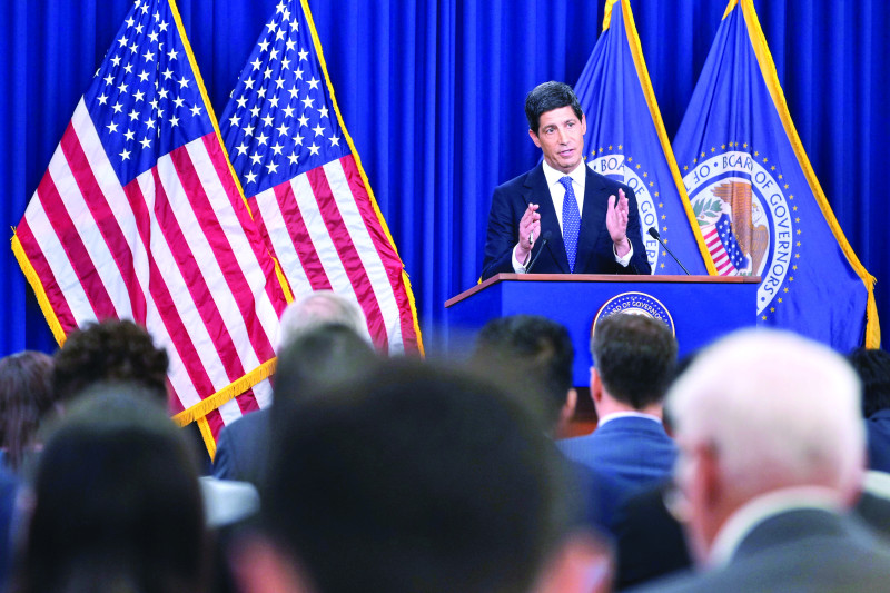 Federal Reserve Board Chairman Kevin Warsh speaks during a news conference at the Federal Reserve in Washington, Wednesday, Sept. 16, 2026. (AP Photo/Mark Schiefelbein)