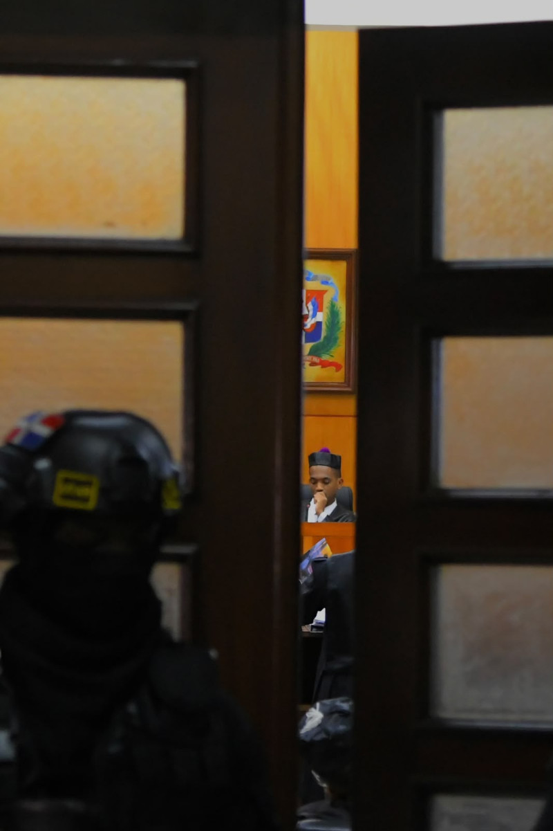 El juez Rigoberto Sena durante la audiencia