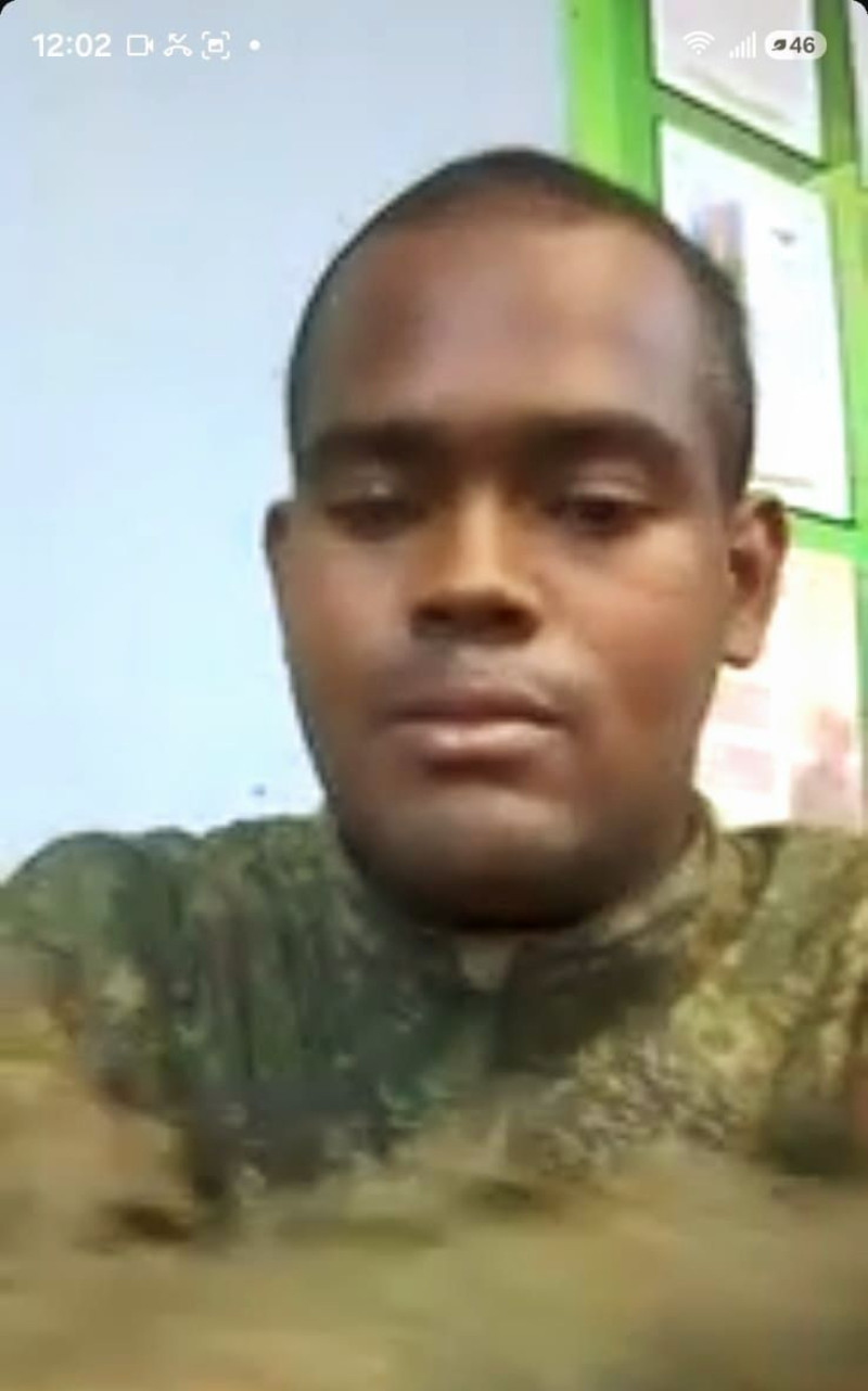 Deibi Antonio Rodríguez, joven de 26 años que se encuentra enlistado en el ejército ruso en el conflicto Rusia-Ucrania.