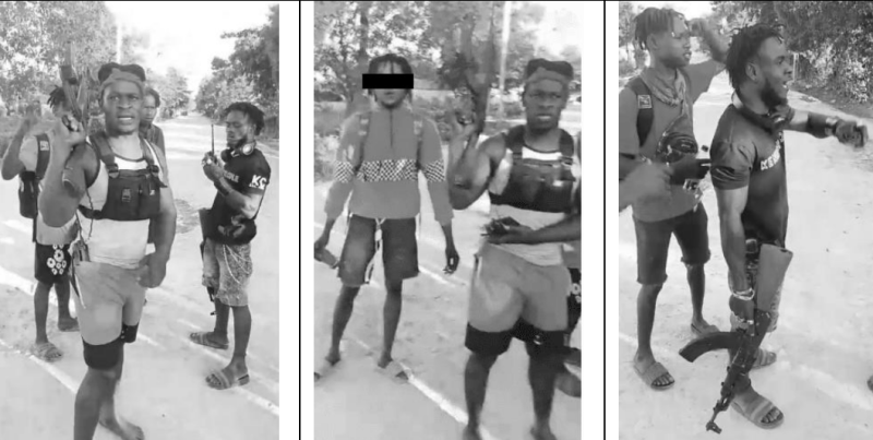 Fotogramas de publicaciones realizadas en redes sociales por miembros de las bandas haitianas