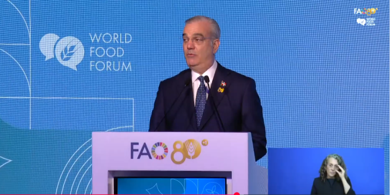 El presidente Luis Abinader ante la FAO