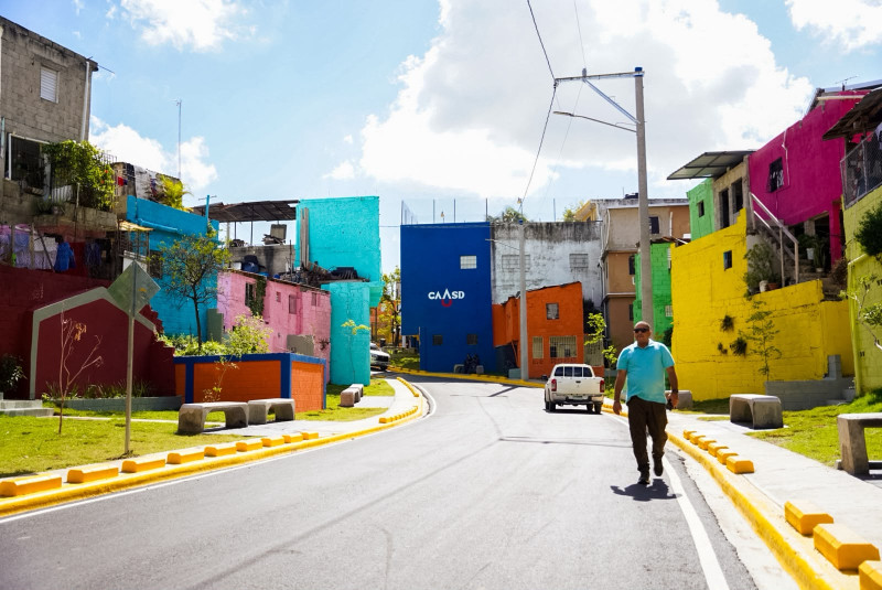 Inauguración de las áreas verdes y de recreación cerca del saneamiento pluvial y sanitario de la Cañada de Guajimía