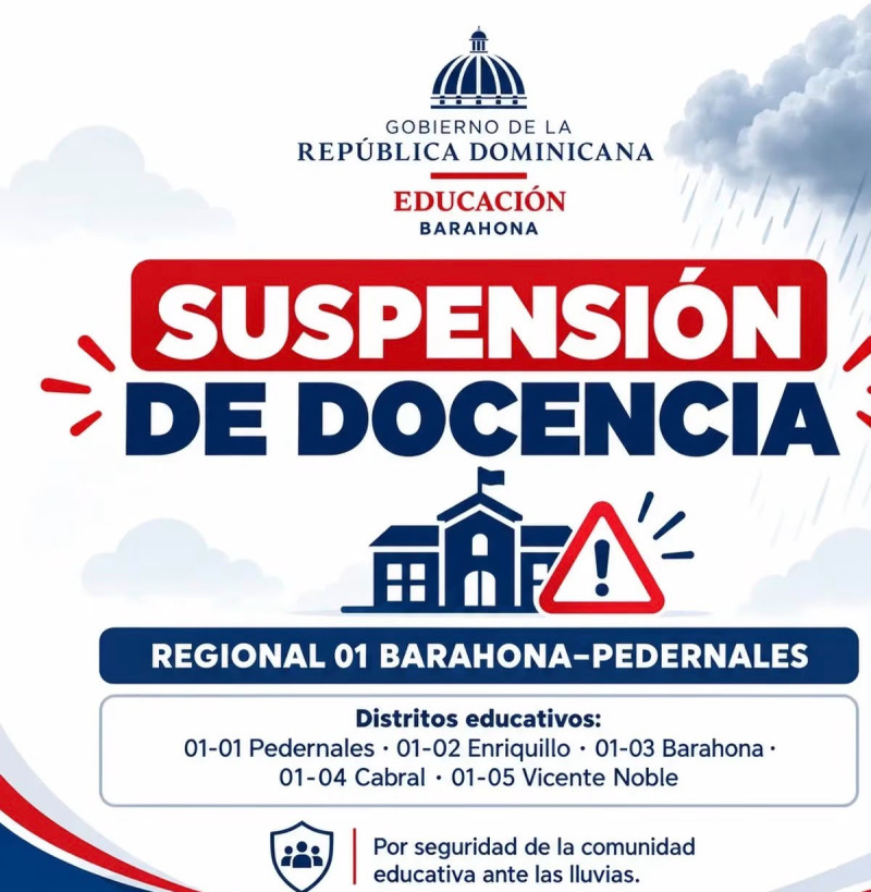 La suspensión es solo por este lunes 26 de octubre.