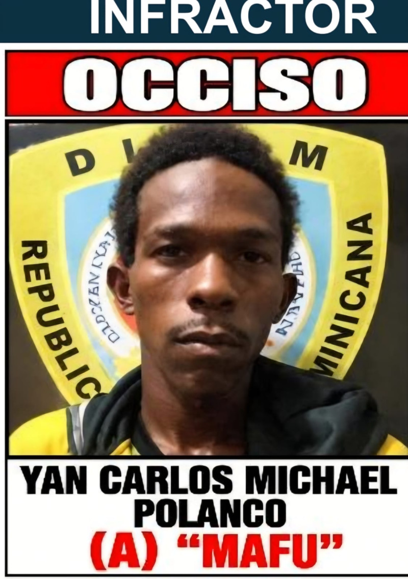 El pasado domingo fue abatido a tiros por una patrulla Yean Carlos Michael Polanco (Mafú).