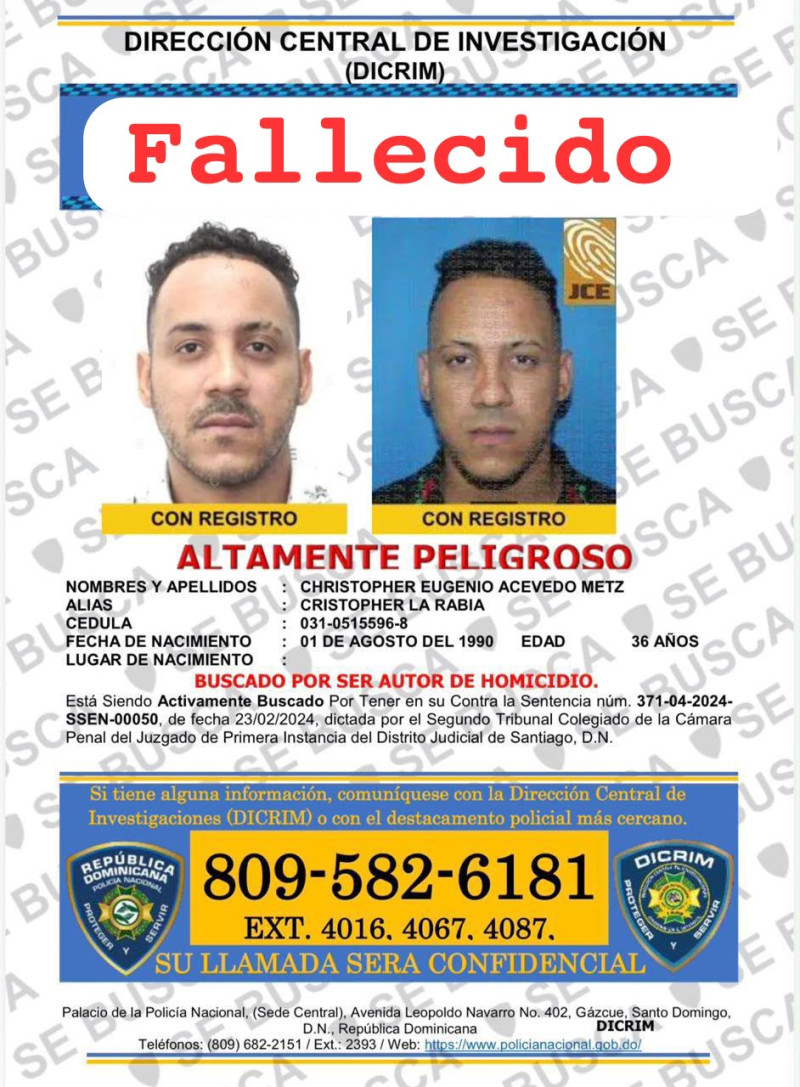 Christopher Eugenio Acevedo Metz, alias “La Rabia”.