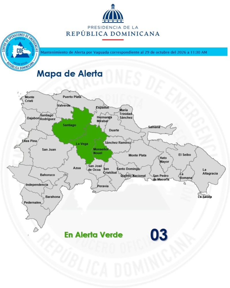 Reducen a tres las provincias en alerta verde