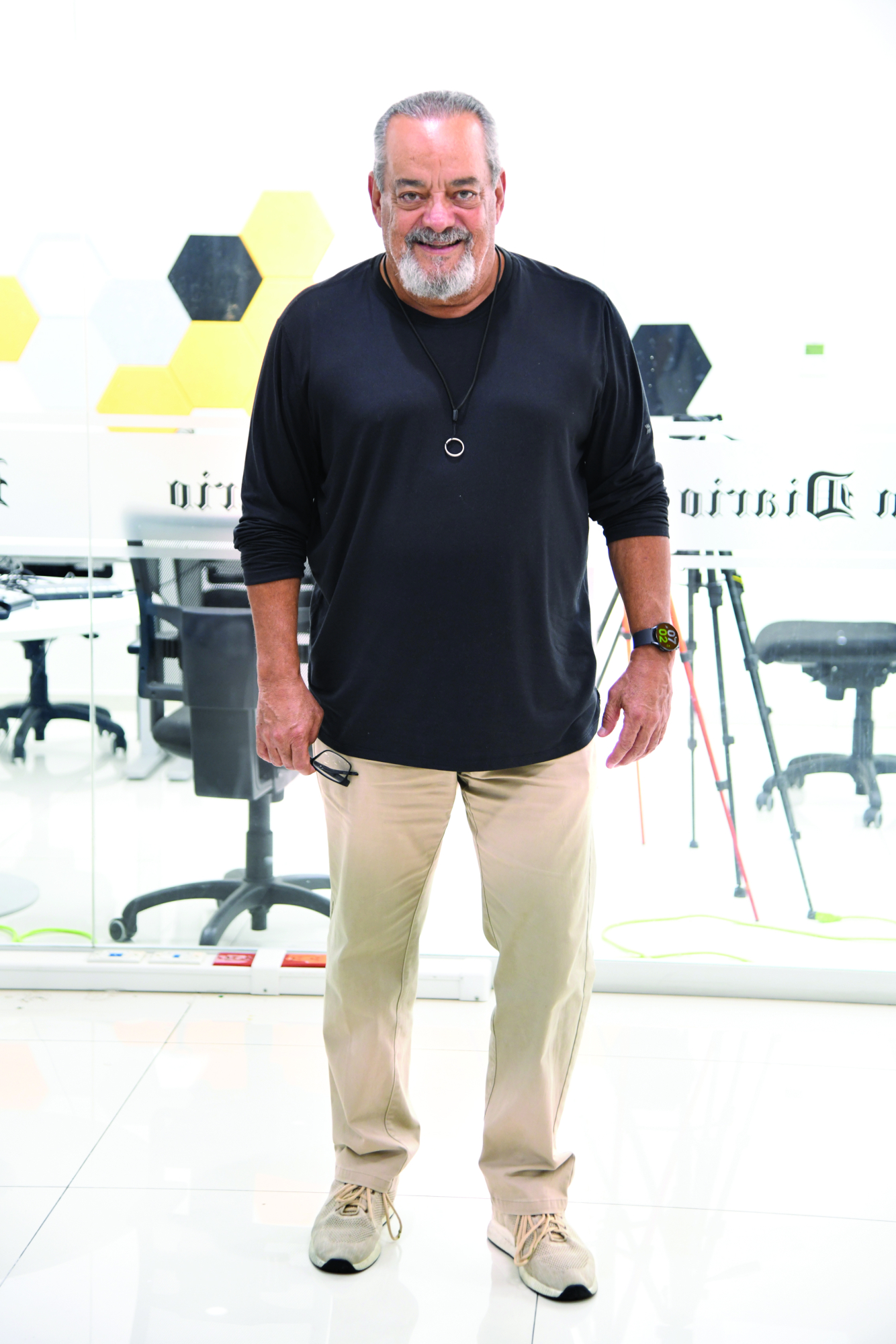 Alfonso Rodríguez durante su visita a Listín Diario.