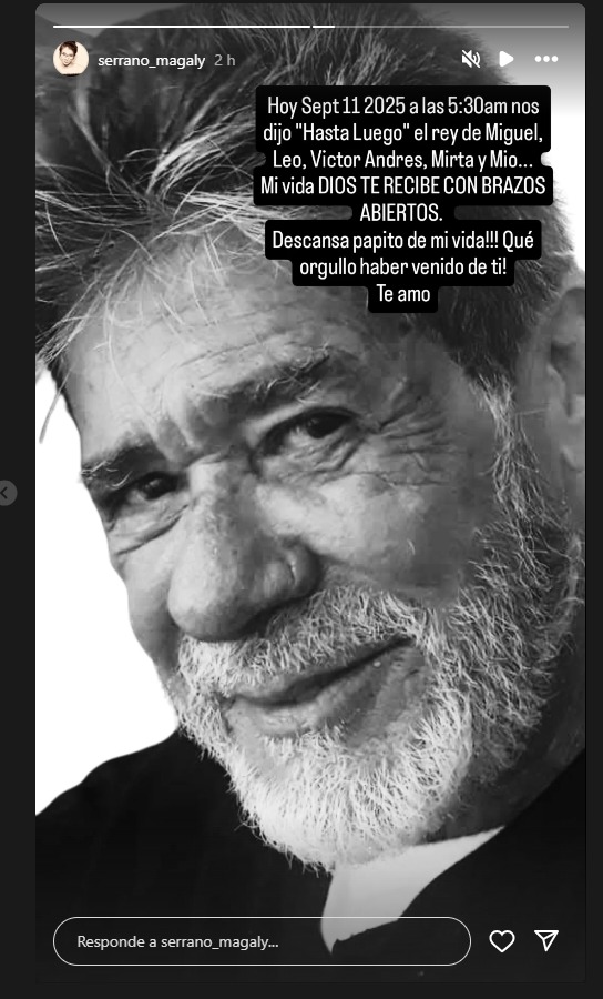 Historia publicada por la hija de Eduardo Serrano, Magaly Serrano