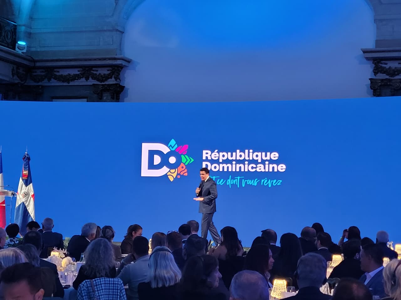 El ministro de Turismo, David Collado, durante una de sus exposiciones en la feria.