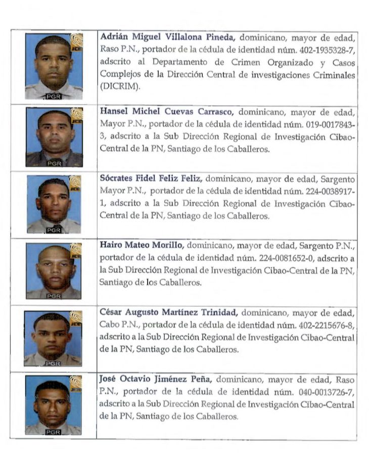 Algunos de los acusados ​​que estuvieron involucrados en el tiroteo en Santiago 10. Septiembre de 2025. Años