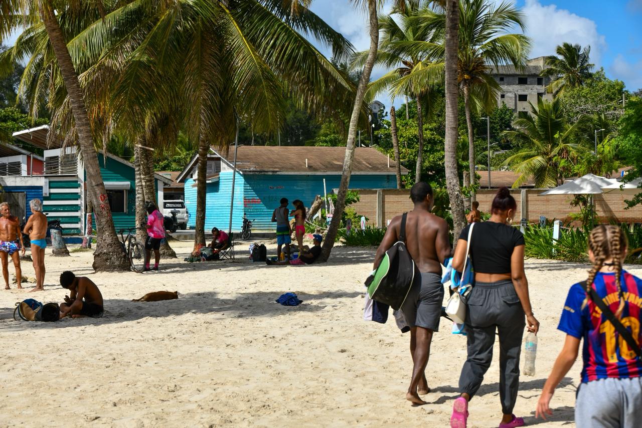 La playa representó un espacio diferente para salir de la ciudad
