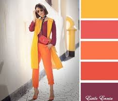 Ropa de colores cálidos