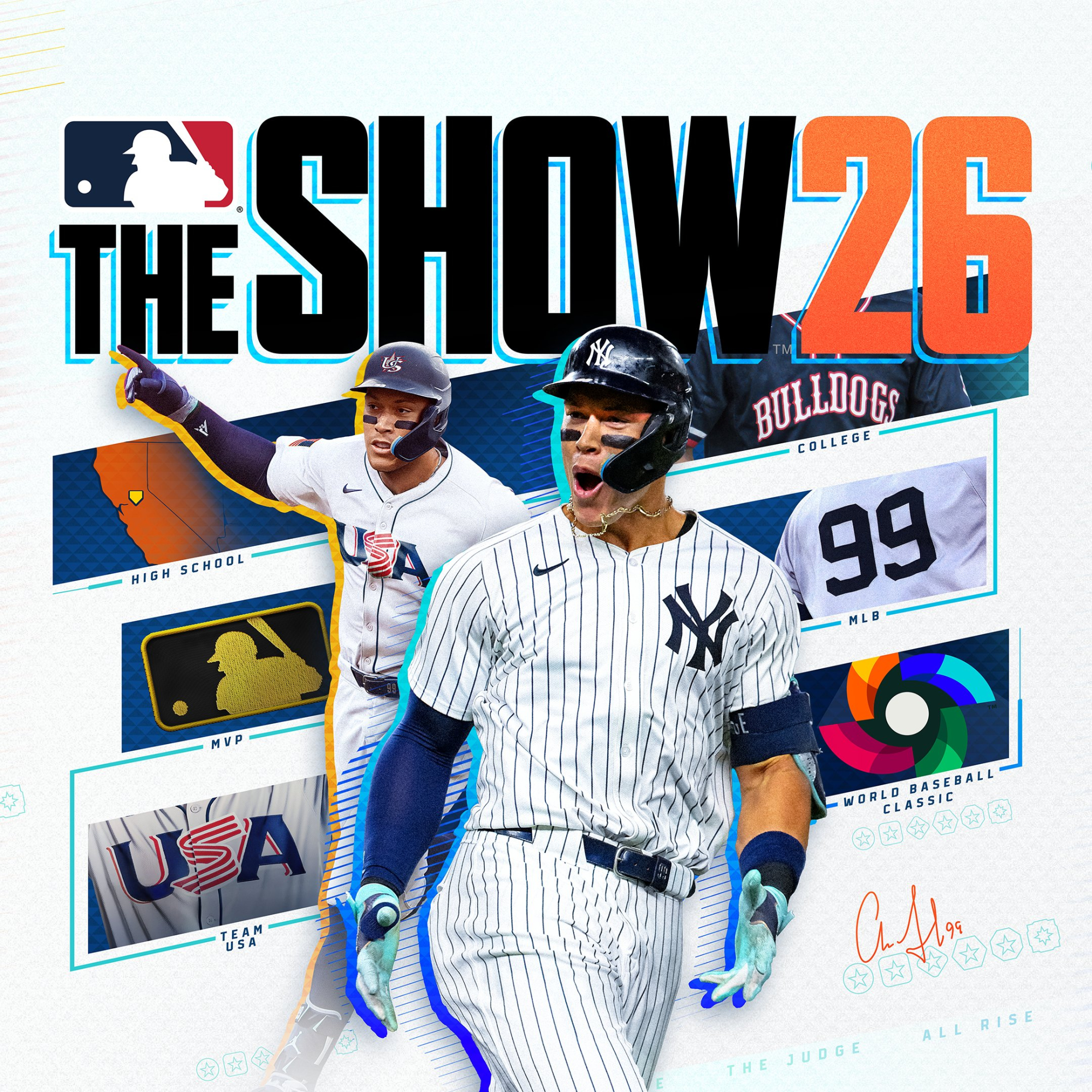 Aaron Judge, el pelotero de la portada del videojuego MLB The Show 2026