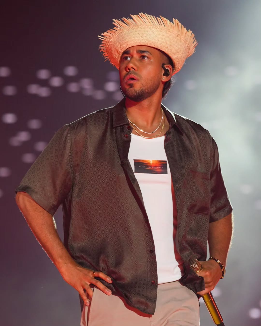 Romeo Santos en el Estadio Olímpico, donde estuvo como artista invitado de Bad Bunny.