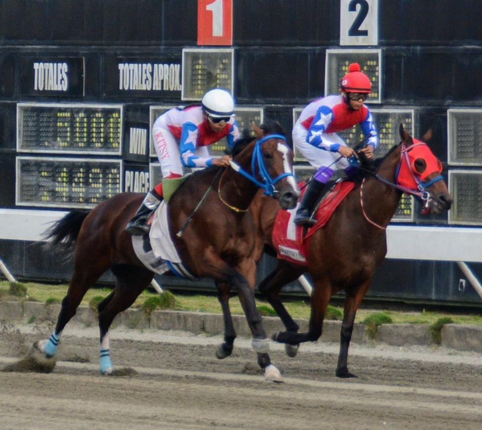 Kitsy Ycaza en una pasada competencia realizada en el Hipódromo V Centenario.