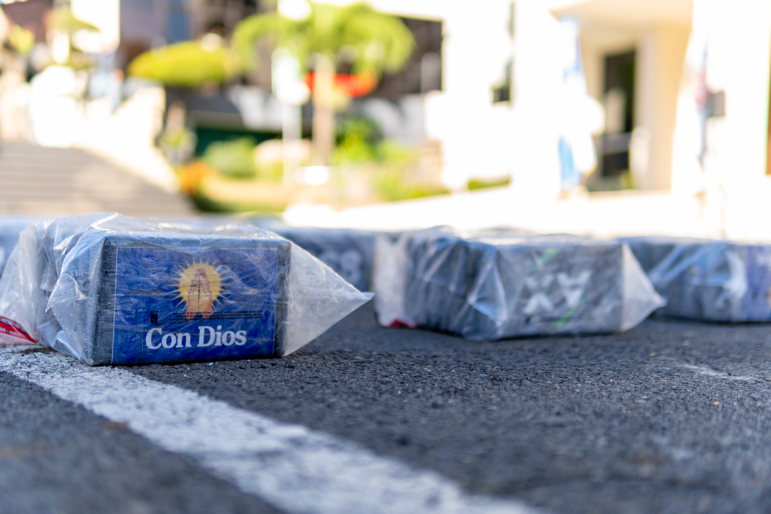 Decomiso de la droga, mostrada por la Dirección Nacional de Control de Drogas este lunes 16 de febrero 2026