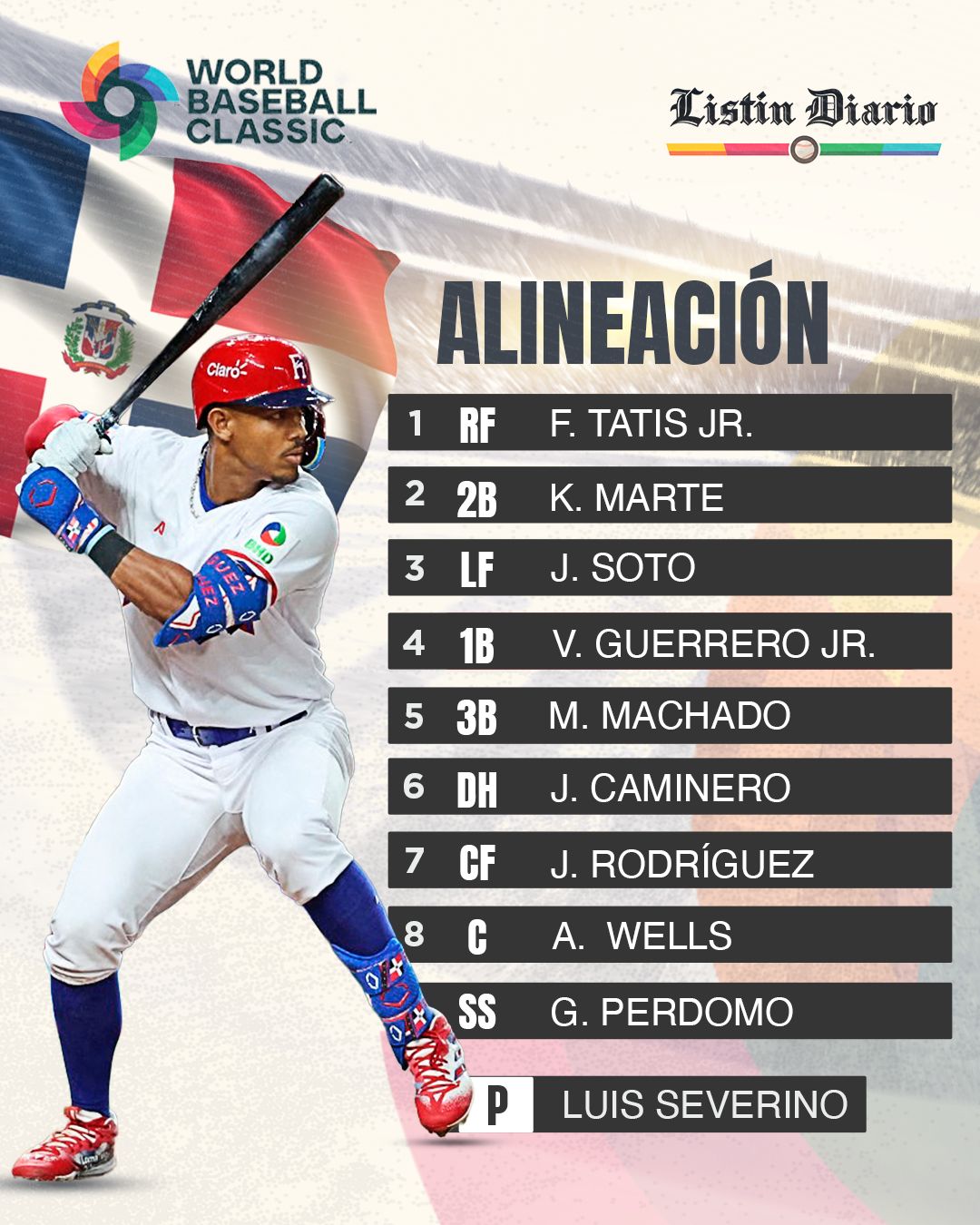 Alineación de República Dominicana, 3 de marzo de 2026