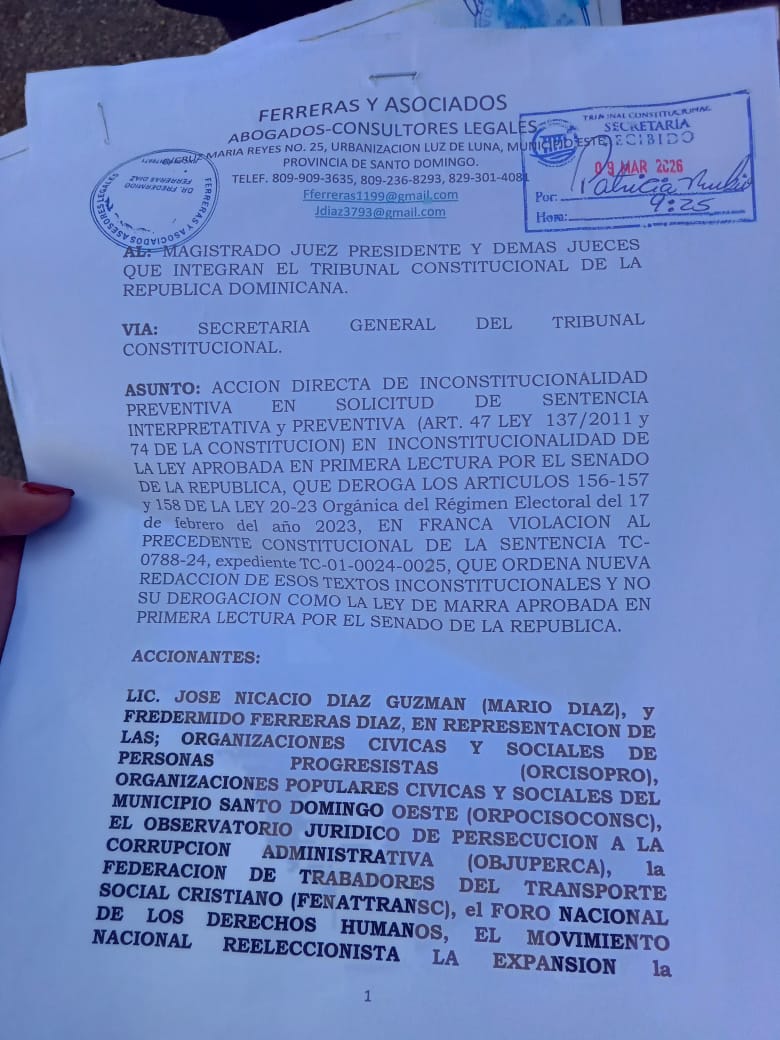 Instancia depositada