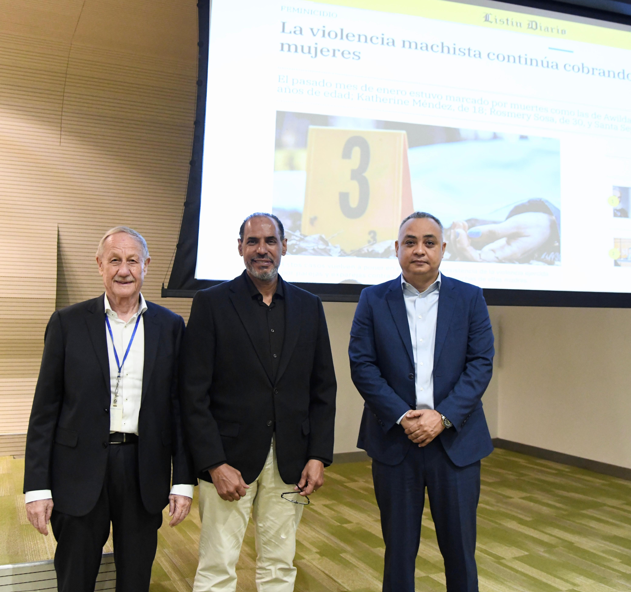 Los especialistas en conducta humana Peater Stoeter, Jorge Morillo y Ruthbelkis Suazo presentaron los resultados del estudio sobre marcadores neurológicos de feminicidas en Cedimat.