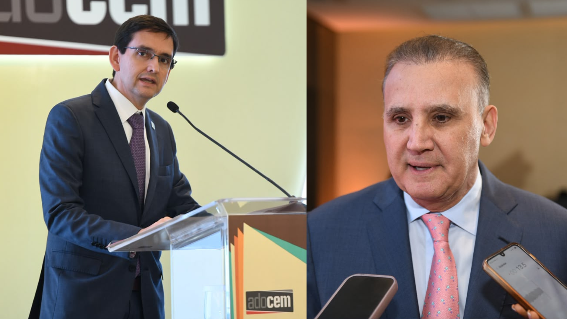 Pasado y actual presidente de Adocem, Jorge David Pérez y Guiseppe Maniscalco, respectivamente.