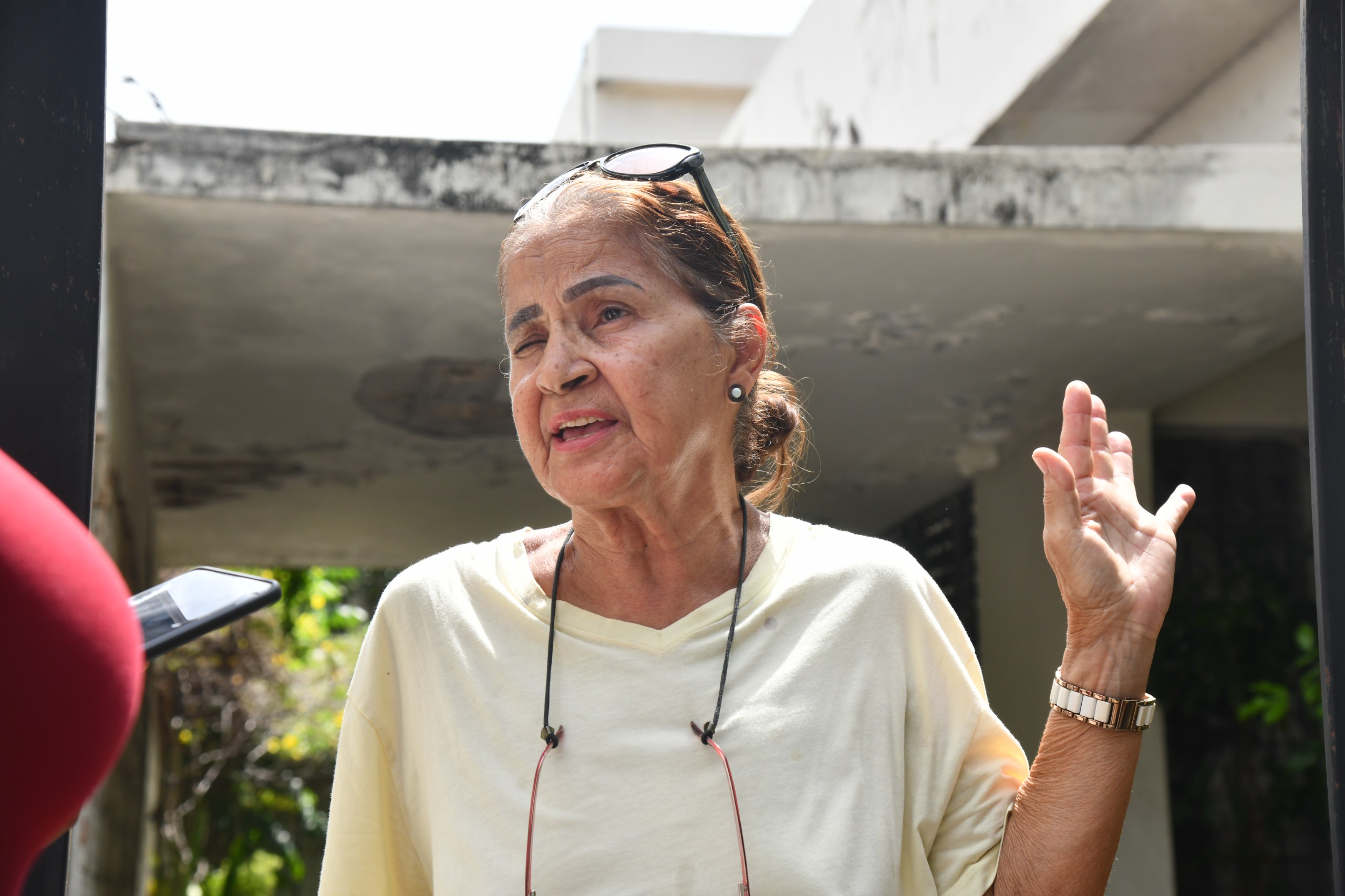 Lidia Tejeda, residente de la zona universitaria que denuncia la falta de agua.