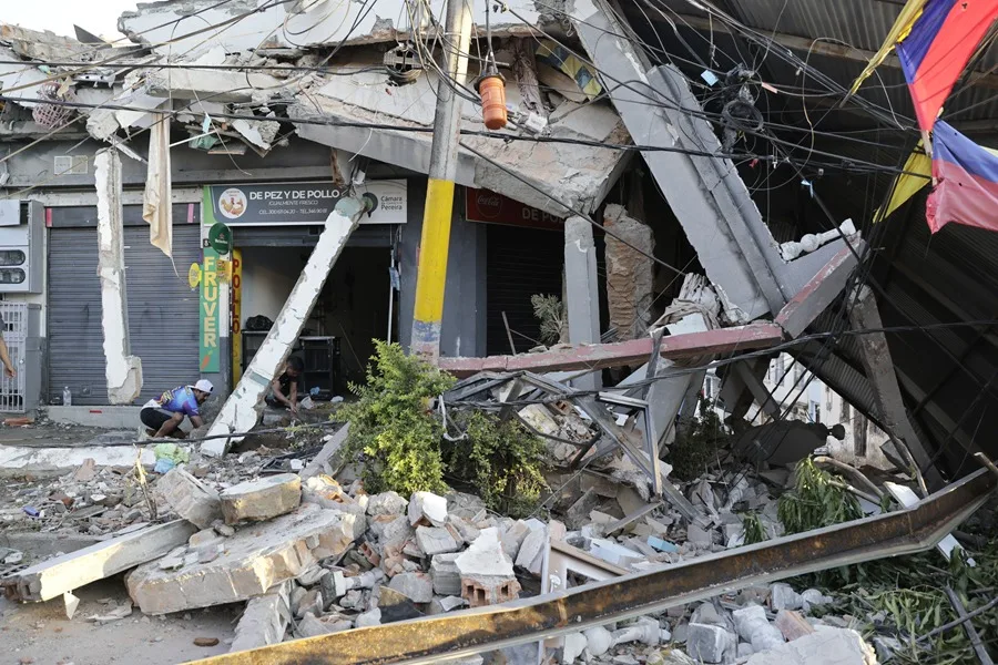 Una casa destruida en Pereira, Colombia, tras el terremoto.