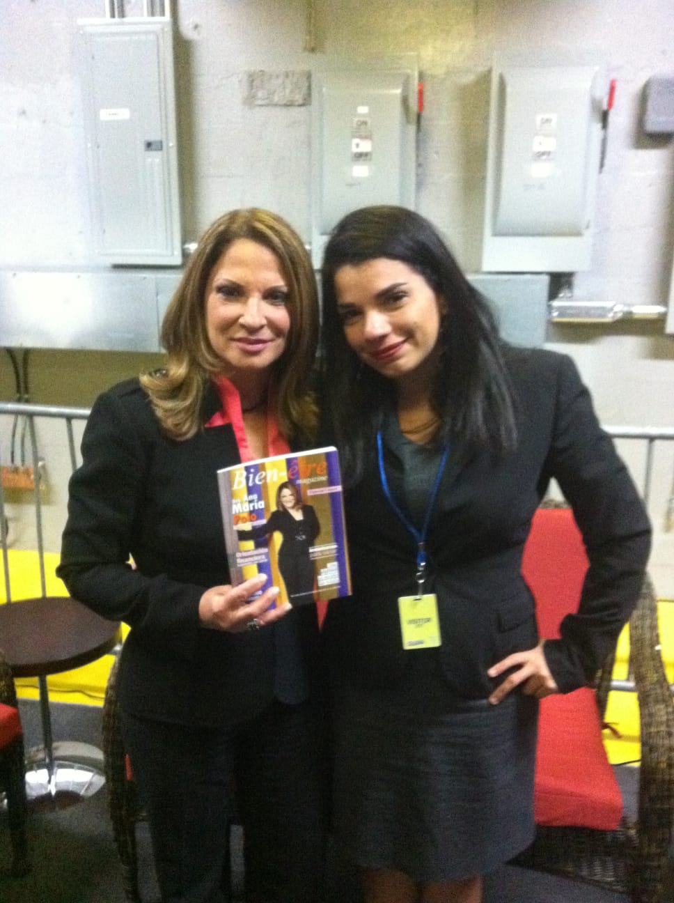 Keila González Báez con Ana María Polo el día de la entrevista.