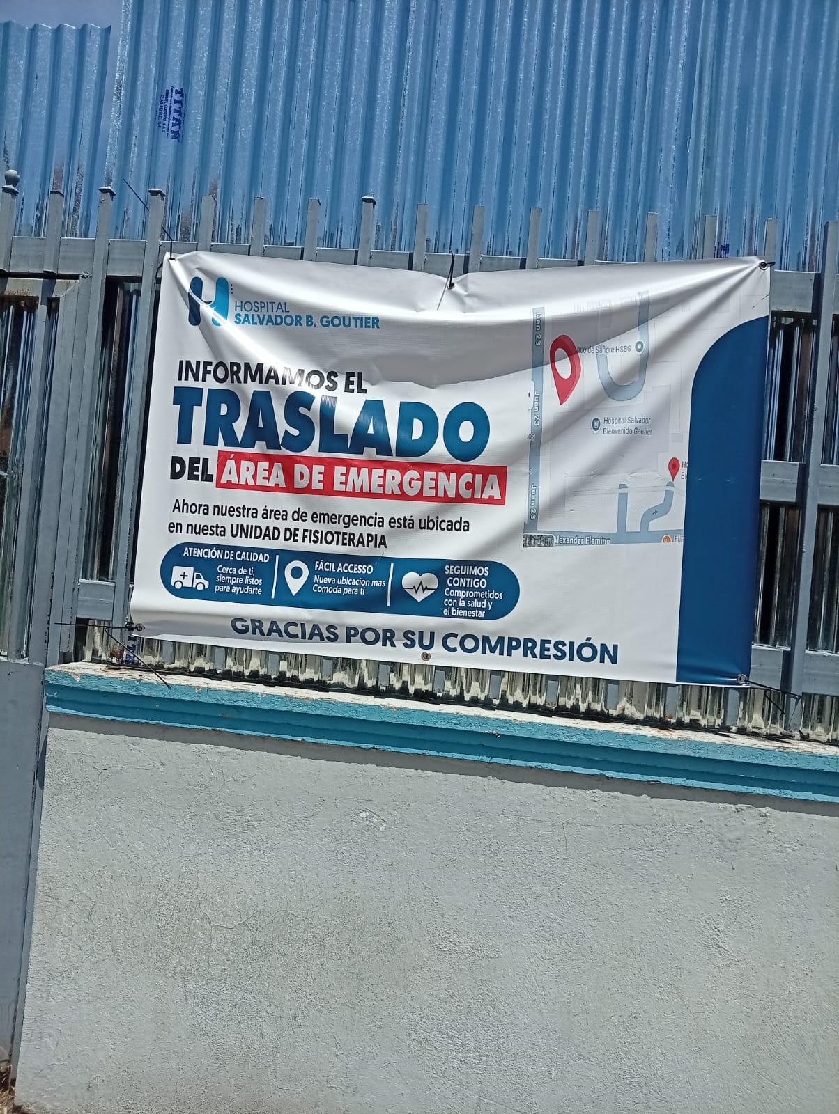 Emergencia provisional para casos ambulatorios.